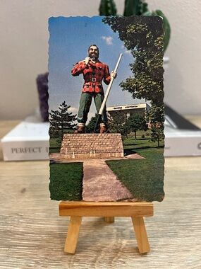 Vintage Paul Bunyan Statue Bangor Maine Bangor Auditorium Postcard
